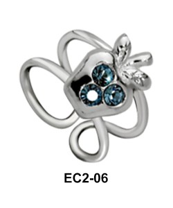 Apple Shaped Silver Ear Cuff EC2-06